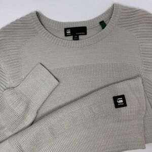 G Star‎ Raw Men Gray Crewneck Knit Sweater Long Sleeve Size XS
